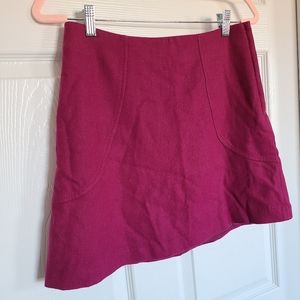 Mod Felt mini skirt in fuschia